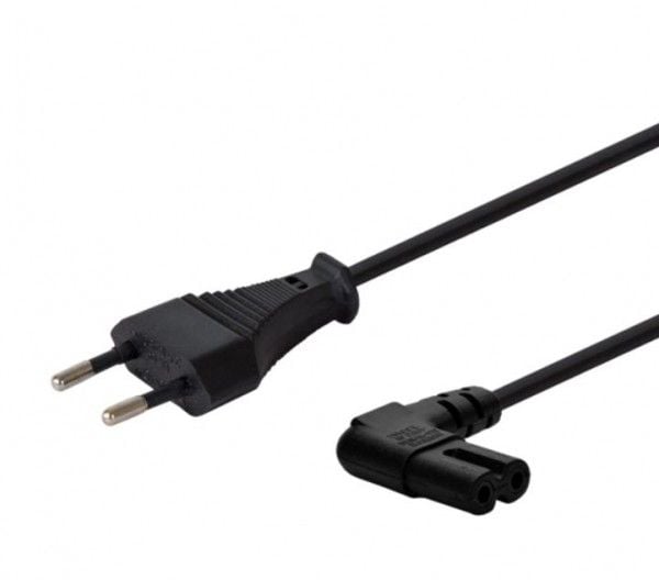 Savio CL-144 Power cable Black 3 m angled, 3 m, 2-pin, IEC Type E (3.4 mm, 3.1 mm)
