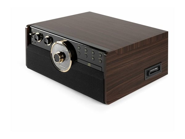 Victrola VTA-270B-ESP, Hihnakäyttöinen levysoitin, Ruskea, 50 dB, A2DP, AVRCP, 10 m, 10 W