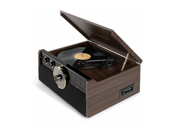 Victrola VTA-270B-ESP, Hihnakäyttöinen levysoitin, Ruskea, 50 dB, A2DP, AVRCP, 10 m, 10 W