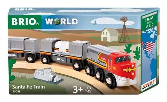 BRIO World Santa Fe Train - Trains of the World, Tog, 3 år, Flerfarget
