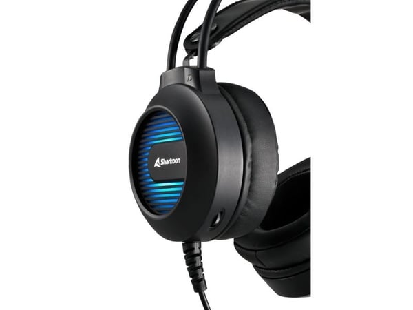 Sharkoon SGH20, Koblet med ledninger (ikke trådløs), Spilling, 20 - 20000 Hz, 248 g, Hodesett, Sort