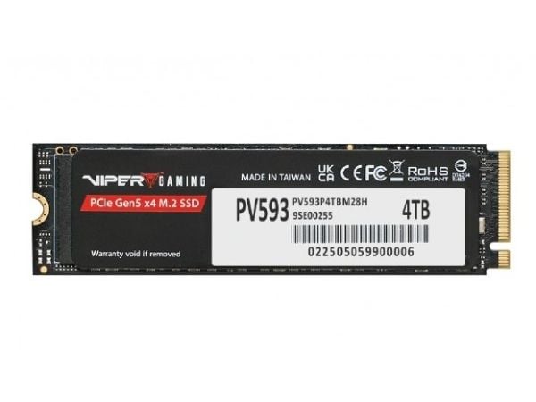 Patriot Viper Gaming PV593 - SSD - 4 TB - intern - M.2 2280 - PCI Express 5.0 x4 (NVMe)