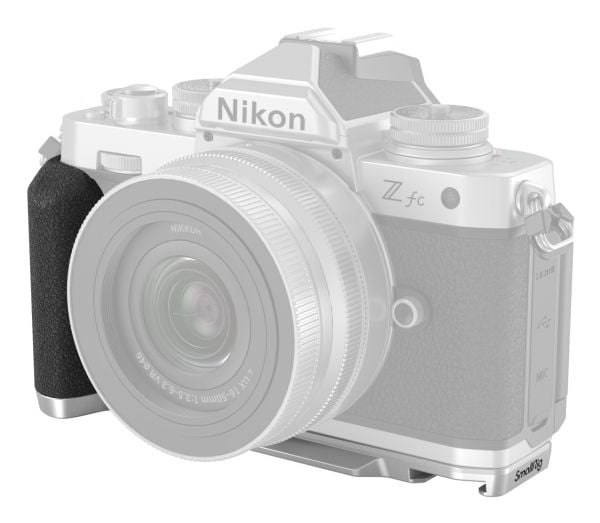 SmallRig 3480, Digitalkamera, håndgrep, Nikon, Z fc, Sort, Sølv, Aluminium, Silikon, 141 mm