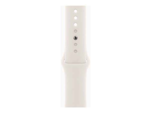 Apple Watch Series 10 (GPS + Cellular) - 46 mm - gull titan - smartklokke med sportsbånd - fluorelastomer - stjernelys - båndbredde: S/M - 64 GB - ...