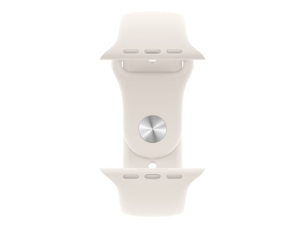 Apple Watch Series 10 (GPS + Cellular) - 46 mm - gull titan - smartklokke med sportsbånd - fluorelastomer - stjernelys - båndbredde: S/M - 64 GB - ...