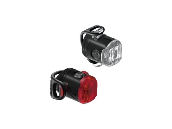 Lezyne FEMTO USB DRIVE PAIR, Takavalaistus + Etuvalaistus (setti), Musta, IPX7, LED, Yö, Vilkkuva valo, Jatkuva valo
