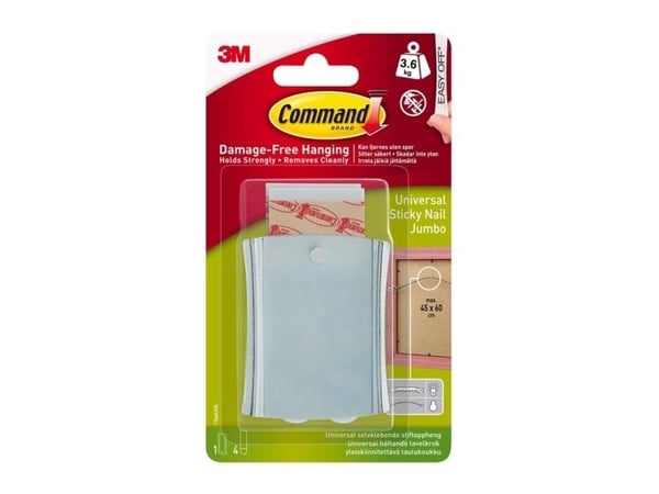 3M bildeoppheng for trådramme Command Jumbo 3,6kg, grå