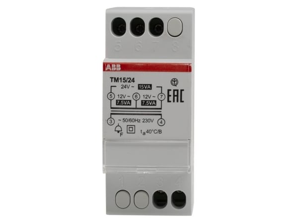 ABB-kellomuuntaja TM15/24 15VA 24VAC (2CSM228745R0802)