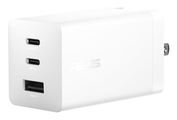 ASUS AC100-03 - Strømadapter - USB-C, GaN - AC 100-240 V - 100 watt - hvit