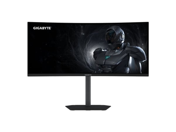 Gigabyte GS34WQCA - LED-skjerm - kurvet - 34" - 3440 x 1440 WQHD @ 120 Hz - SS VA - 300 cd/m² - 3000:1 - HDR10 - 1 ms - 2xHDMI, DisplayPort