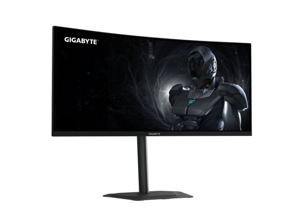Gigabyte GS34WQCA - LED-skjerm - kurvet - 34" - 3440 x 1440 WQHD @ 120 Hz - SS VA - 300 cd/m² - 3000:1 - HDR10 - 1 ms - 2xHDMI, DisplayPort