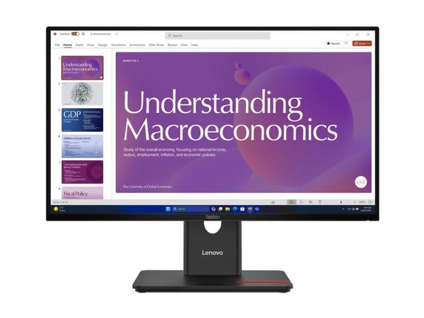 Lenovo ThinkVision T24d-40 - LED-skjerm - 24" (23.8" synlig) - 1920 x 1080 Full HD (1080p) @ 120 Hz - IPS - 250 cd/m² - 1500:1 - 4 ms - HDMI, Displ...