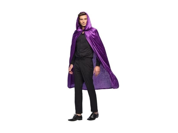Lilla velour kappe, 170 cm.