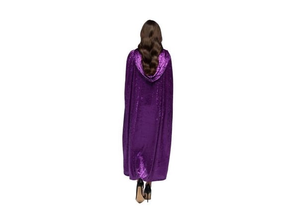 Lilla velour kappe, 170 cm.