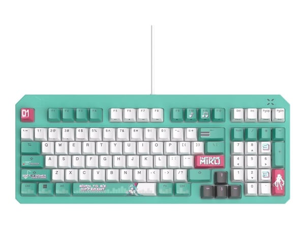 ASUS TUF Gaming K3 Gen II - Hatsune Miku Edition - tastatur - 96% - belyst - USB - svart