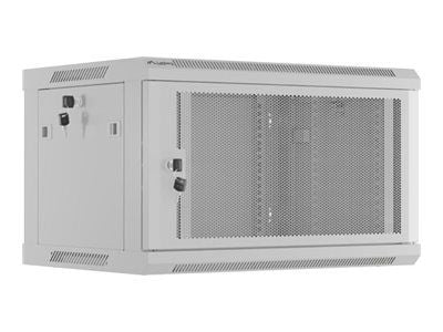 Lanberg WF01 Series - Rack skåp - väggmontering - grå, RAL 7035 - 6U - 19"