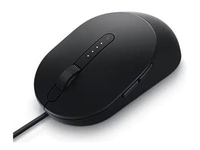 Dell Pro MS3220 - Mus - laser - 5 knapper - kablet - USB 2.0 - svart - med 3 års Advanced Exchange Service