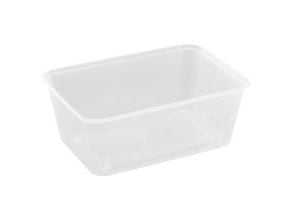 Bakke 960 ml 175 x 120 x 60 mm nudelbakke til mikroovn PP klar,10 ps x 50 stk/krt