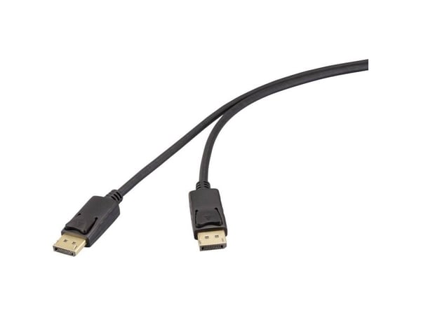 Renkforce DisplayPort-tilkoblingskabel DisplayPort-kontakt til DisplayPort-kontakt 2,00 m Sort RF-6830474 4K UHD