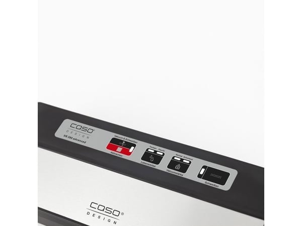 Caso VR 390 advanced, Musta, Ruostumaton teräs, -800 mbar, Muovi, Ruostumaton teräs, 30 cm, 110 W, 220 - 240 V
