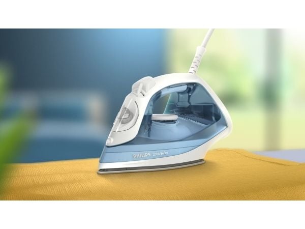 Philips 2000-serien , Dampstrygejern, Non-stick bundplade, 1,9 m, 100 g/min, Grå, 25 g/min