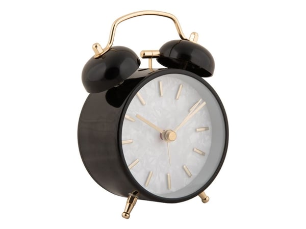 Retro herätyskello PEARL GLOW, Ø 8 cm