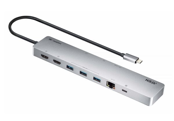 ATEN UH3240, USB Type-C, 3,5 mm, HDMI, RJ-45, USB 3.2 Gen 1 (3.1 Gen 1) Typ-A, USB 3.2 Gen 1 (3.1 Gen 1) Type-C, MicroSD (TransFlash), MicroSDHC, M...