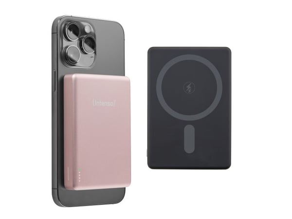 Intenso MW10000, 10000 mAh, Lithium Polymer (LiPo), Power Delivery, Programmable Power Supply (PPS), Trådløs lading, 3,85 V, Rosa