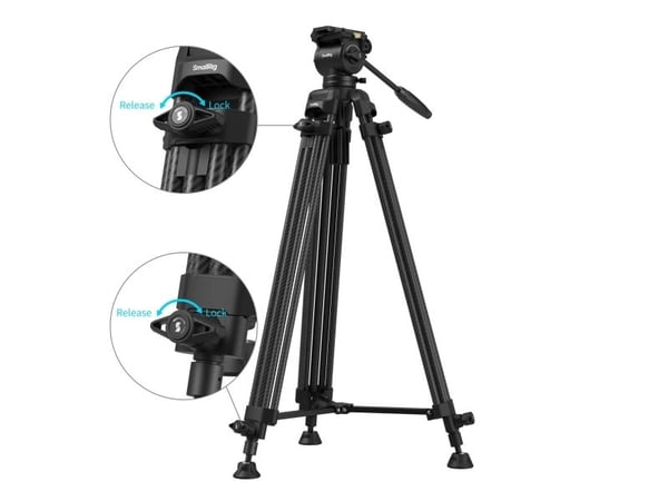 SmallRig 5441, 3 jalkoja, musta, 185 cm, 2,7 kg