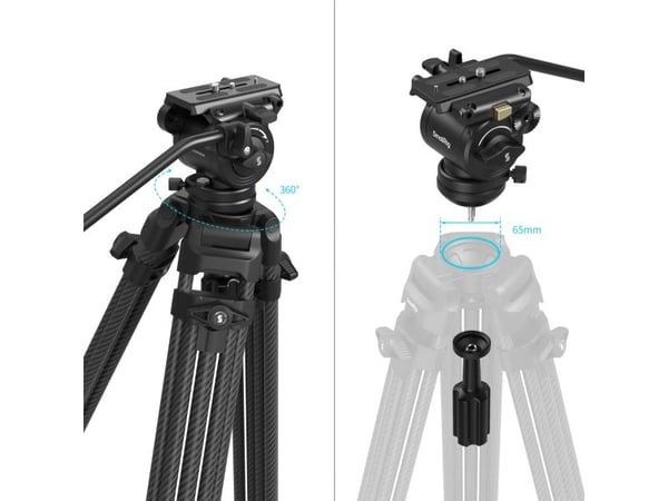 SmallRig 5441, 3 jalkoja, musta, 185 cm, 2,7 kg