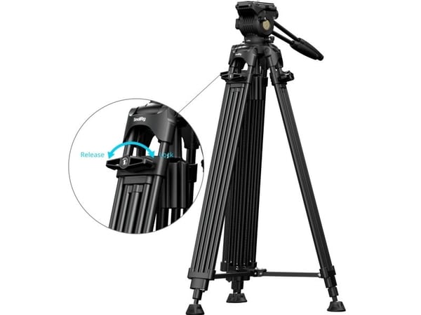 SmallRig 5442, 3 ben, Sort, 185 cm, 3,8 kg