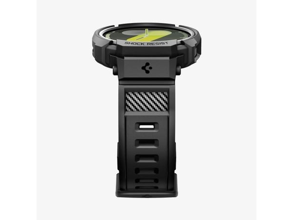 Spigen Rugged Armor Pro, Etui + bånd, Smartklokke, Sort, Samsung, Watch 8 (40mm), Termoplastisk polyuretan (TPU)