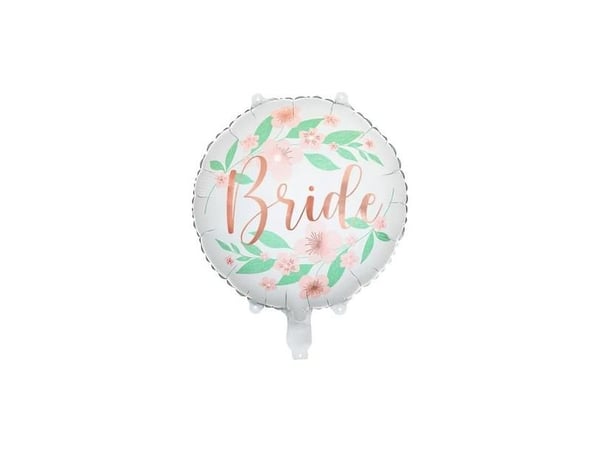 Folieballon Bride med blomster