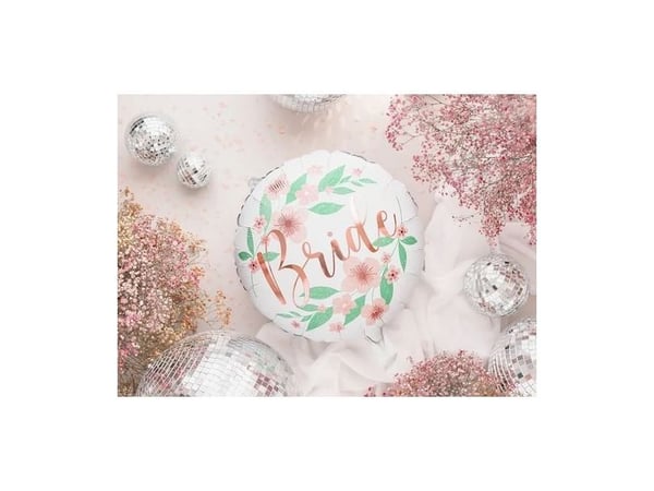Folieballong Bride med blommor