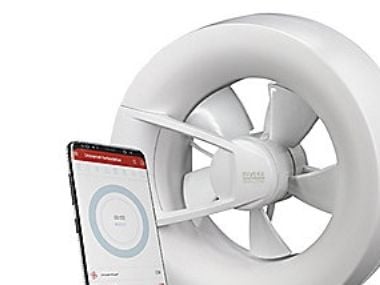 Duka Ventilator S8 Wi-Fi - Rund Ø193 mm i hvid