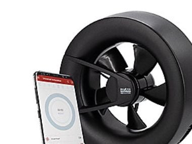 Duka Ventilator S8 Wi-Fi Black - Rund Ø193 mm i sort