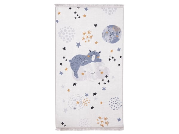 Gulvteppe inne Splendid BEAR trykt hvit/grå 160 x 120 cm