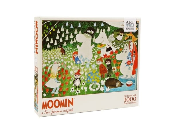 Mumin 1000 bitar pussel - Mumintrollens konstpussel – 1000 bitar – Blomsterträdgård Röd
