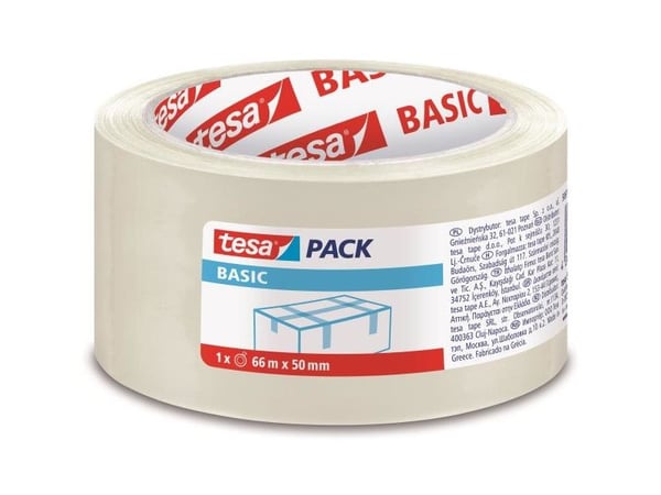 Tesa® BASIC 66m x 50mm, läpinäkyvä (58570-00000-00-00)