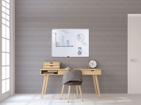 Franken U-Act!Line, 600 x 450 mm, Stål, Horisontalt/vertikalt, Fiksert, Magnetisk, Ripsikker flate