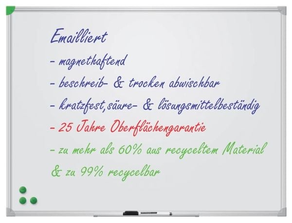 Franken U-Act!Line, 600 x 450 mm, Stål, Horisontalt/vertikalt, Fiksert, Magnetisk, Ripsikker flate