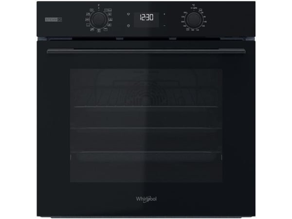 Whirlpool OMSK58CU1B, Medium, Elektrisk ovn, 71 l, 71 l, Vifteassistert, Katalytisk