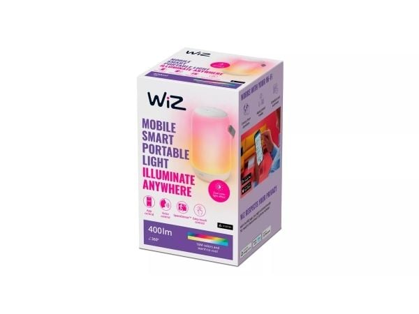 WiZ - Mobil lampa - LED - 13.5 W - varmt till kallt vitt ljus - 2200-6500 K - rund - vit