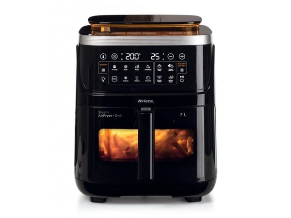 Ariete 4636/00, Varmluftsfrityr, 7 l, 200 °C, Single/enkelt, Svart, Berøringskontroll