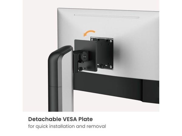 Equip 650129, 75 x 75 mm, 100 x 100 mm, -20 - 60°, 360°, Aluminium, Plast, Rustfritt stål, Sølv