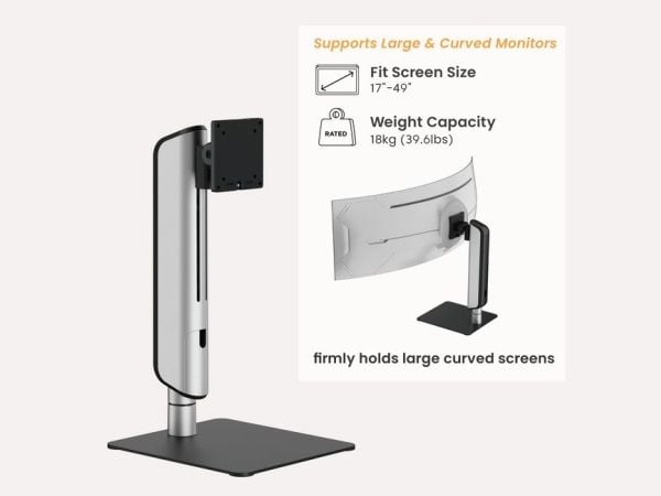 Equip 650129, 75 x 75 mm, 100 x 100 mm, -20 - 60°, 360°, Aluminium, Plast, Rustfritt stål, Sølv