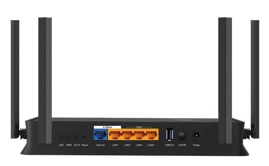 TP-Link Archer BE3600, Wi-Fi 7 (802.11be), Dobbelbånd (2.4 GHz / 5 GHz), Ethernet/bredbåndsforbindelse, Svart, Frittstående router