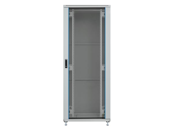 EFB Elektronik PEL-2466GR.G1SV, Frittstående hylle, 24U, 800 kg, Nøkkellås, Forbedret kabelføring, Grå