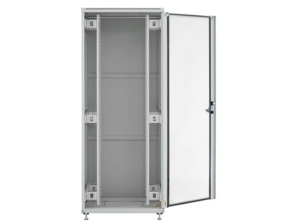 EFB Elektronik PEL-4266GR.G1SV, Frittstående hylle, 42U, 800 kg, Nøkkellås, Forbedret kabelføring, Grå