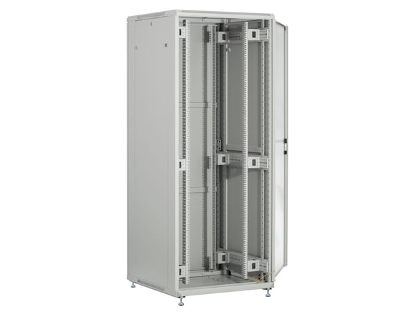 EFB Elektronik PEL-4280GR.G1SV, Frittstående hylle, 42U, 800 kg, Nøkkellås, Forbedret kabelføring, Grå